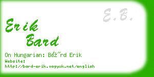 erik bard business card